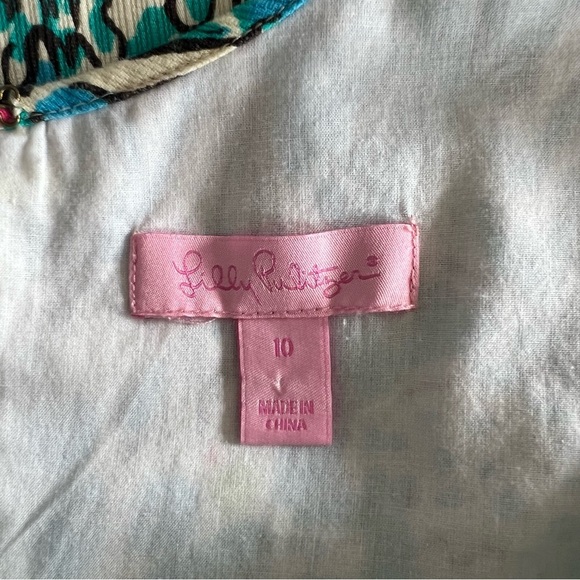 Lilly Pulitzer Ember Sea Oat Animal Print Shift Dress 10 - Picture 4 of 4